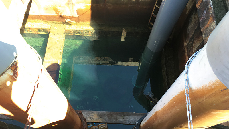 養殖池的海水取水設備